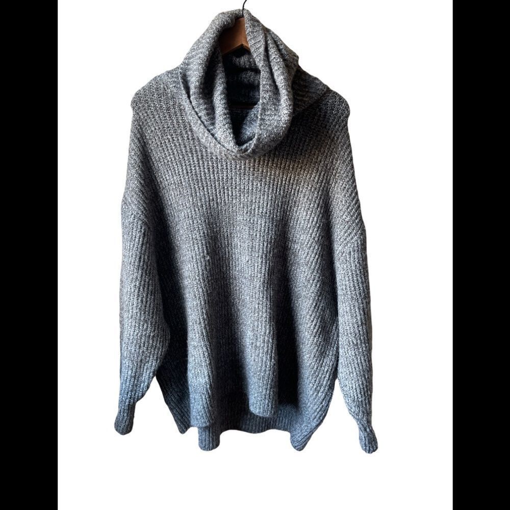 Zara Gray Cowl Neck Sweater